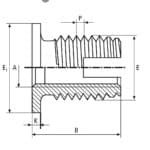Ren Lắp Tự Khoét Ensat-SK (có đầu) - Ảnh 2