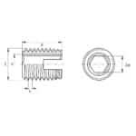 Ren Lắp Tự Khoét Ensat-SI (có lỗ lục giác) - Ảnh 2