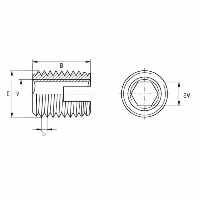 Ren Lắp Tự Khoét Ensat-SI (có lỗ lục giác) - Ảnh 2