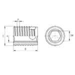 Ren Lắp Tự Khoét Ensat-SBI Ngắn (có lỗ lục giác) - Ảnh 2