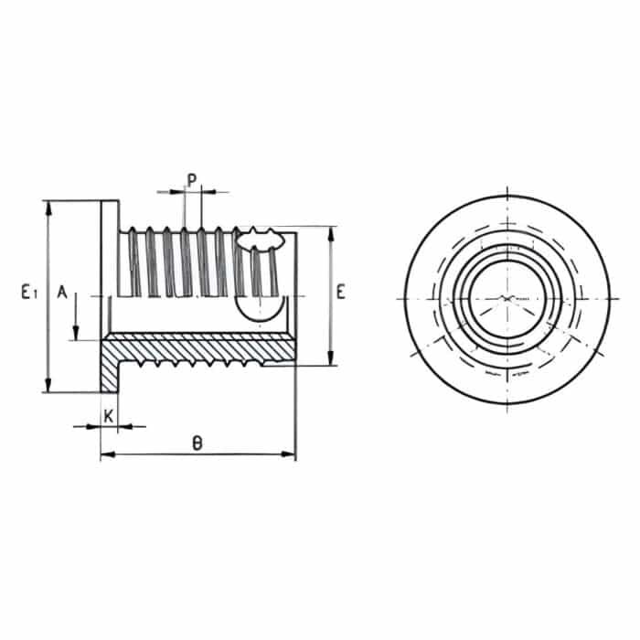 Ren Lắp Tự Khoét Đa Năng Ensat-SBKI Dài (có lỗ lục giác) - Ảnh 2