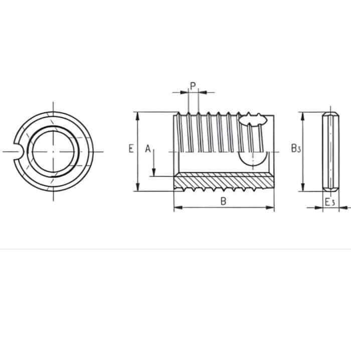 Ren Lắp Tự Khoét Ensat-SBN Ngắn (có rãnh chống xoay) - Ảnh 2