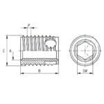 Ren Lắp Tự Khoét Buồng Chứa Phoi Ensat-SBSI Dài (có lỗ lục giác) - Ảnh 2